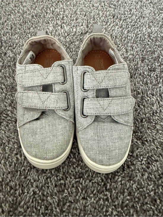 Toms Other - TOMS Kids Light Gray Canvas Velcro Sneakers